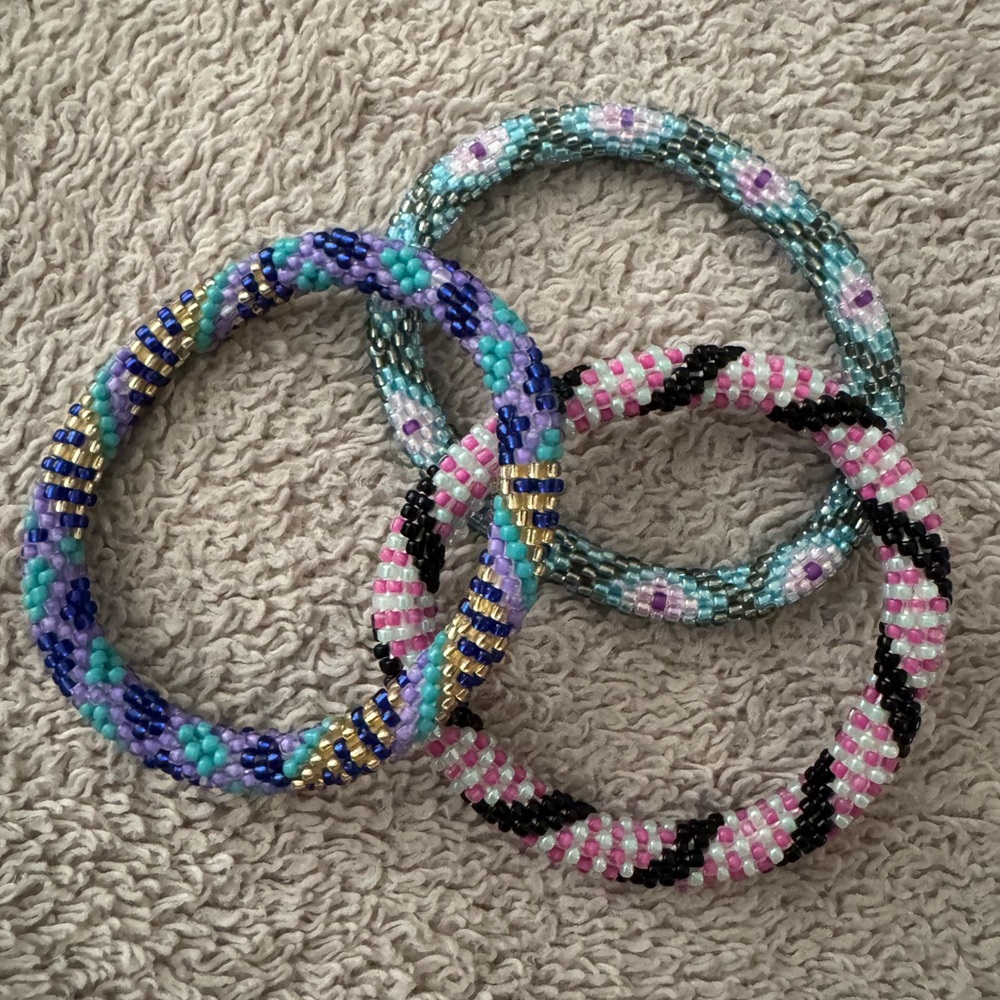 Colorful Beaded Bracelets Set